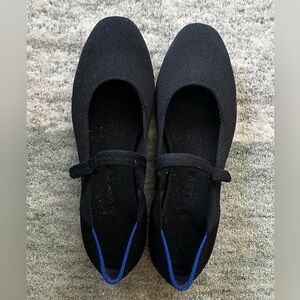 Rothy's Black Square Mary Jane flats size 8.5